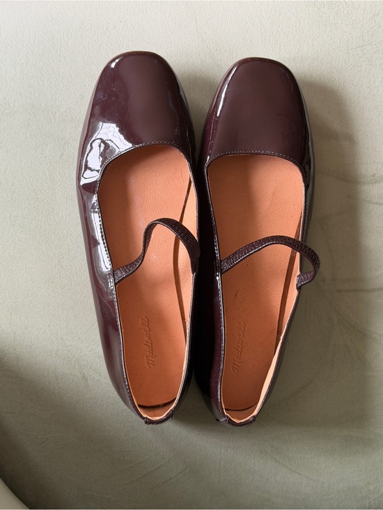 Madewell Shoes - Madewell Patent Greta Flat Dark Plum